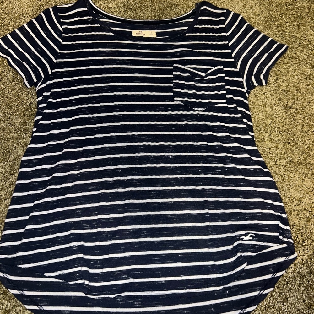 Navy and White Striped T-Shirt